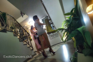 two gorgeous escorts arrive at motel by the hour